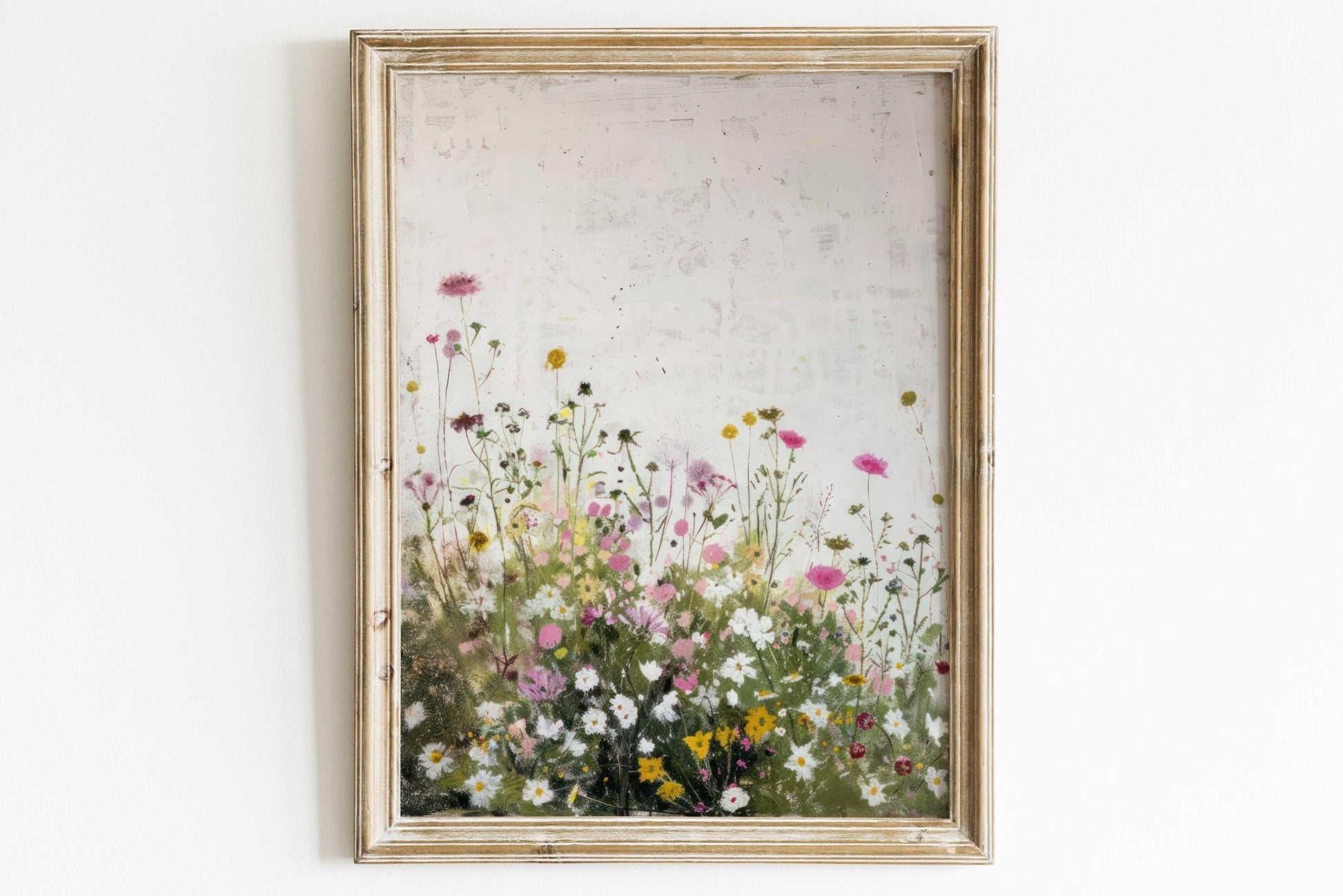 Rustic Floral Print, Wildflower Field Decor, Vintage Nursery Wall Art - WildfieldPrints