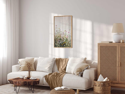 Rustic Floral Print, Wildflower Field Decor, Vintage Nursery Wall Art - WildfieldPrints