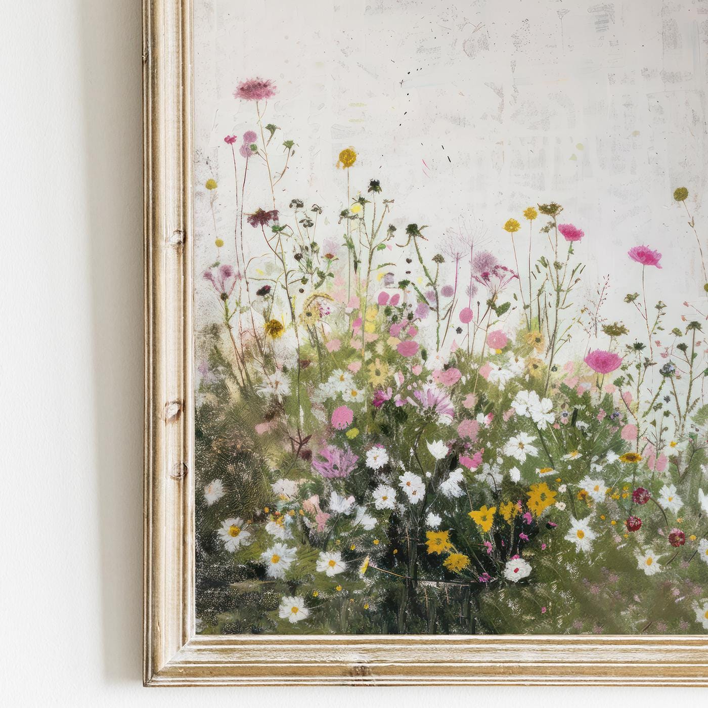 Rustic Floral Print, Wildflower Field Decor, Vintage Nursery Wall Art - WildfieldPrints