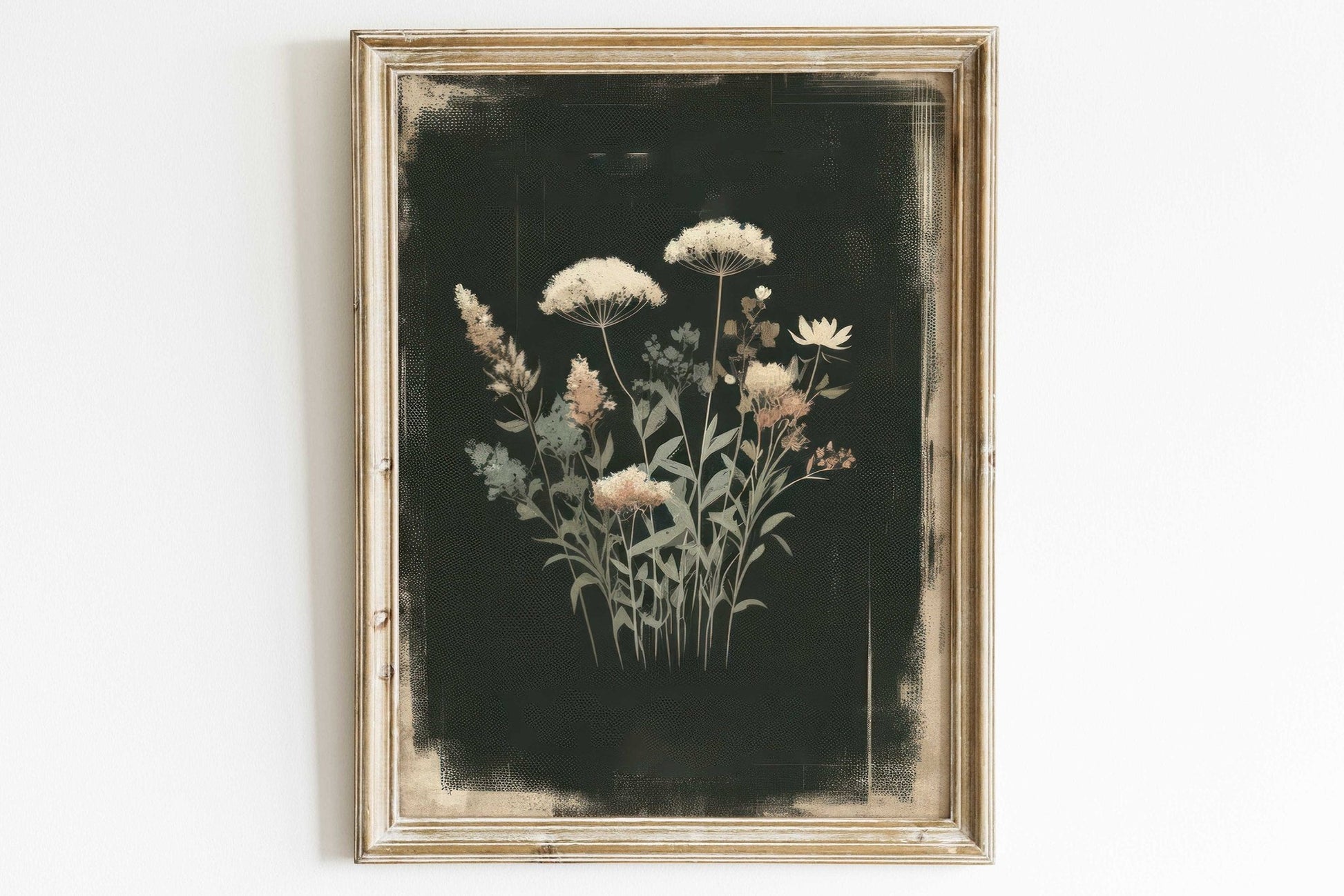 Rustic Floral Prints, Wildflower Art Decor, Minimalist Flower Wall Art - WildfieldPrints
