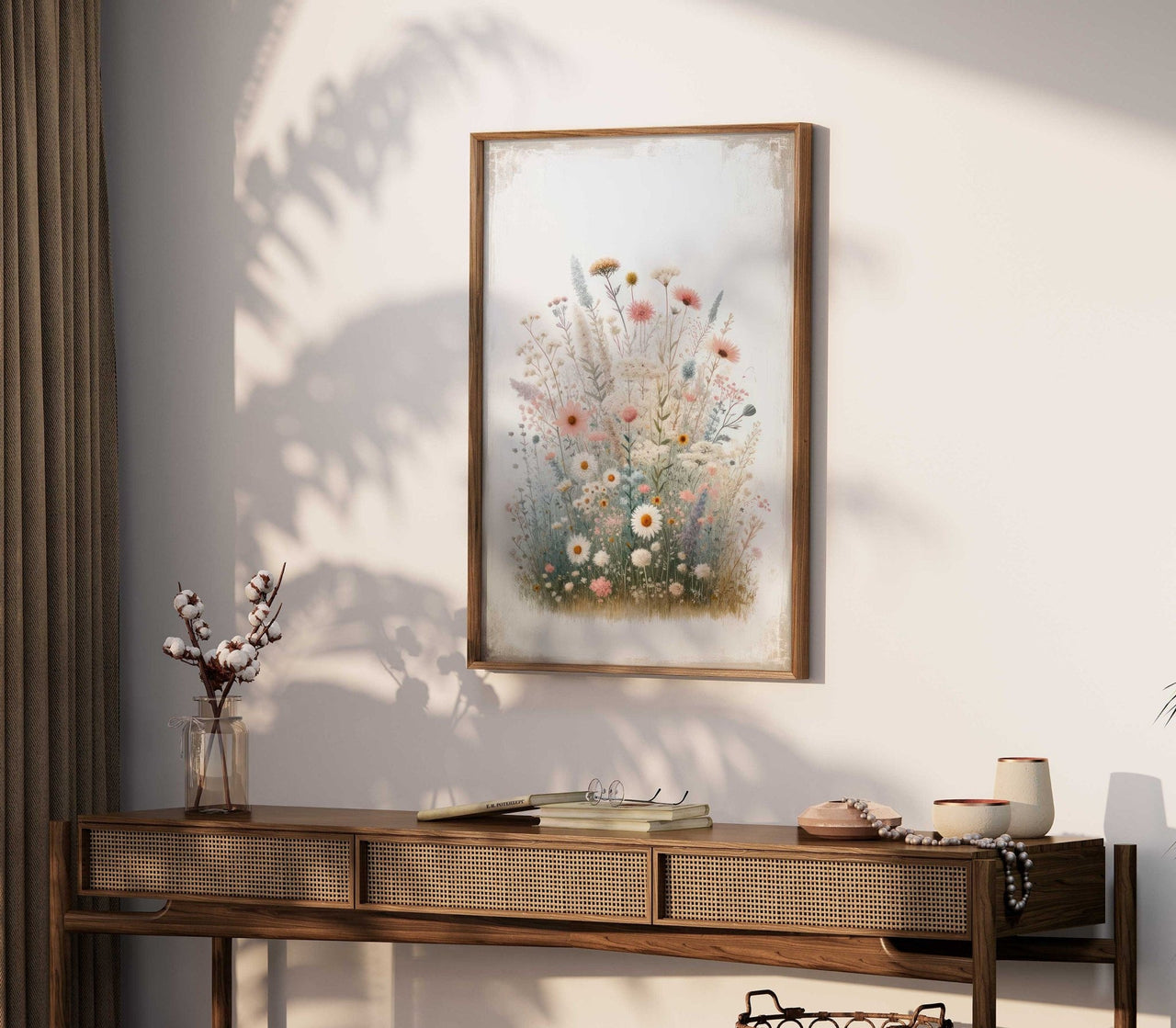 Wildflower Wall Art – Floral Living Room Print