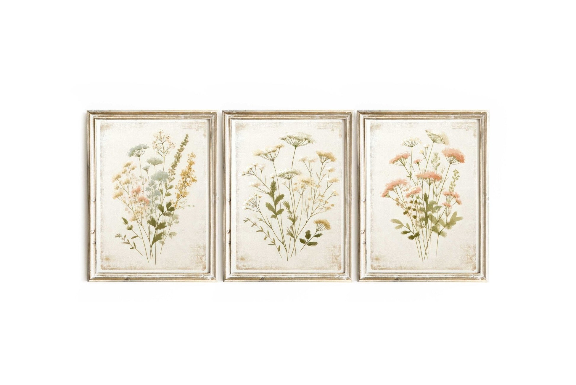 Rustic Floral Prints, Wildflower Wall Decor, Vintage Flower Art - WildfieldPrints