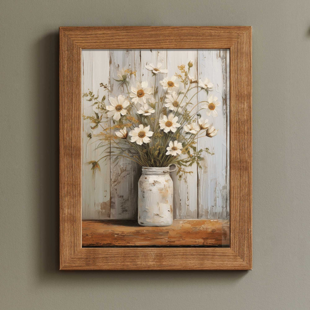 Daisy Flower Print – Floral Farmhouse Wall Decor