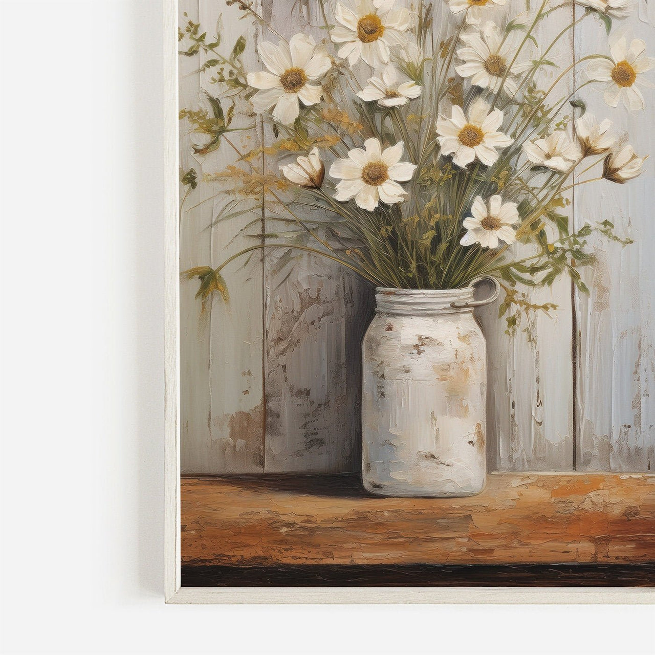 Daisy Flower Print – Floral Farmhouse Wall Decor