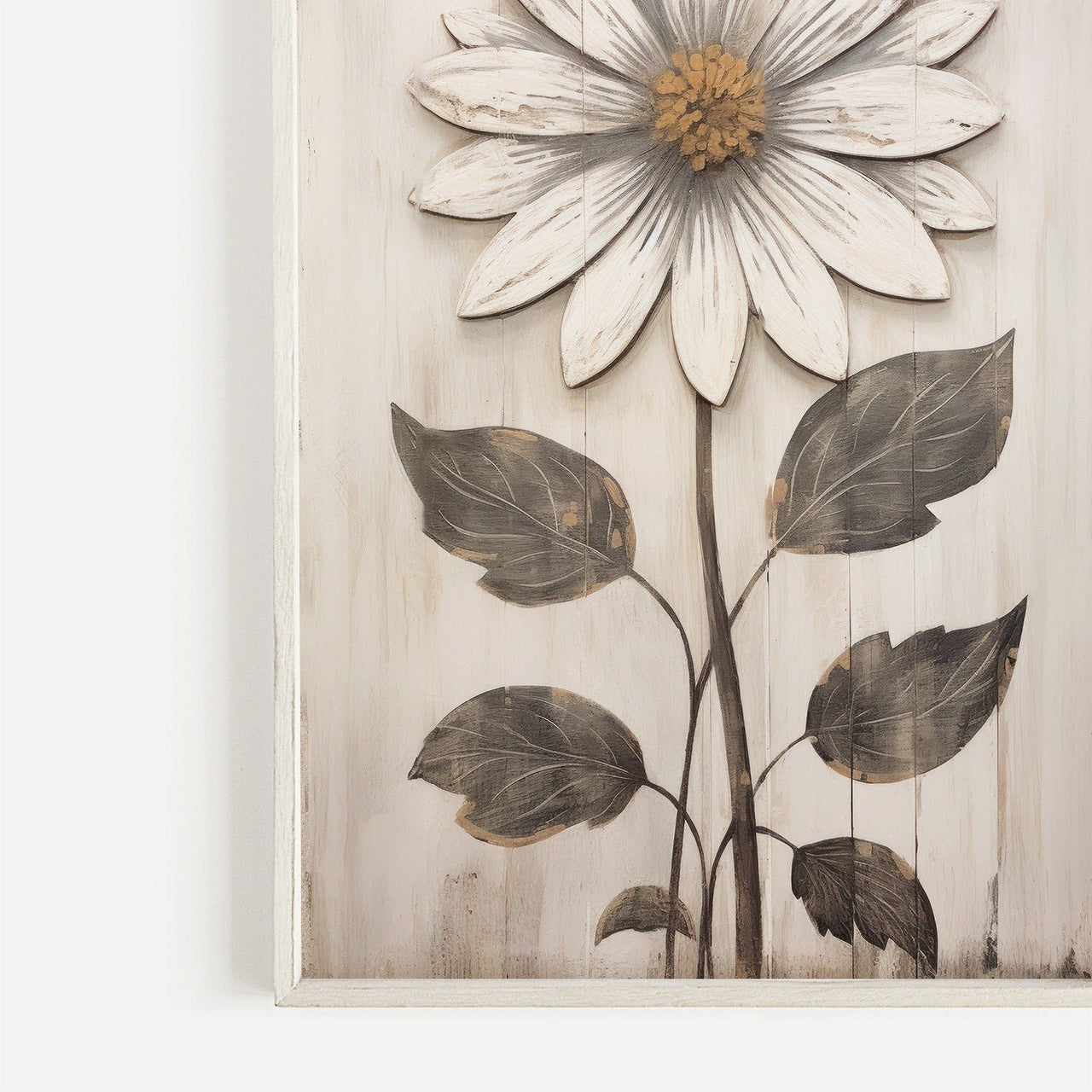 Rustic Floral Wall Art – Flower Living Room Print