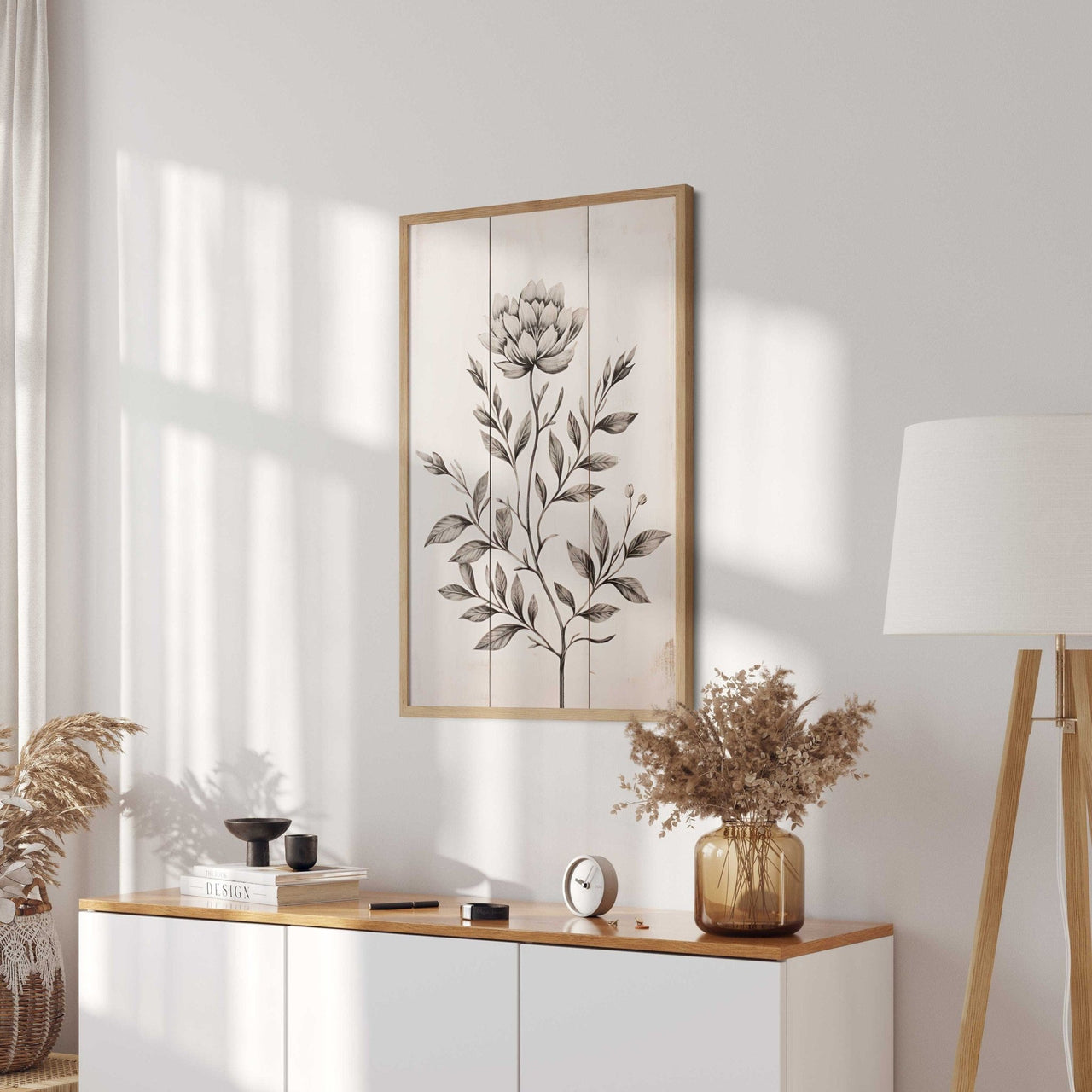 White Flower Wall Art – Floral Kitchen Print