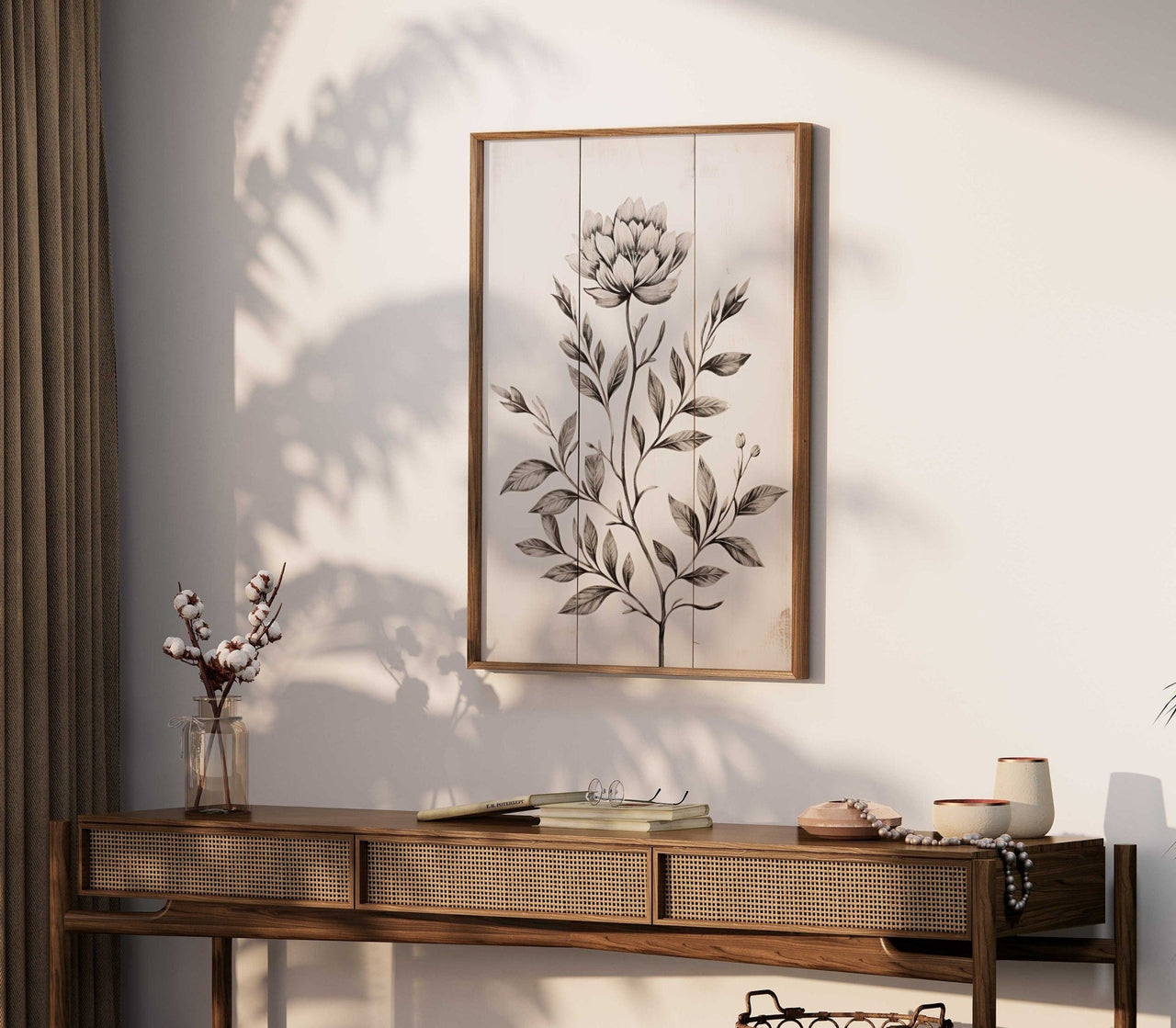 White Flower Wall Art – Floral Kitchen Print