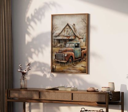 Rustic Home Decor, Vintage Country Cottage & Rusty Car Prints - WildfieldPrints
