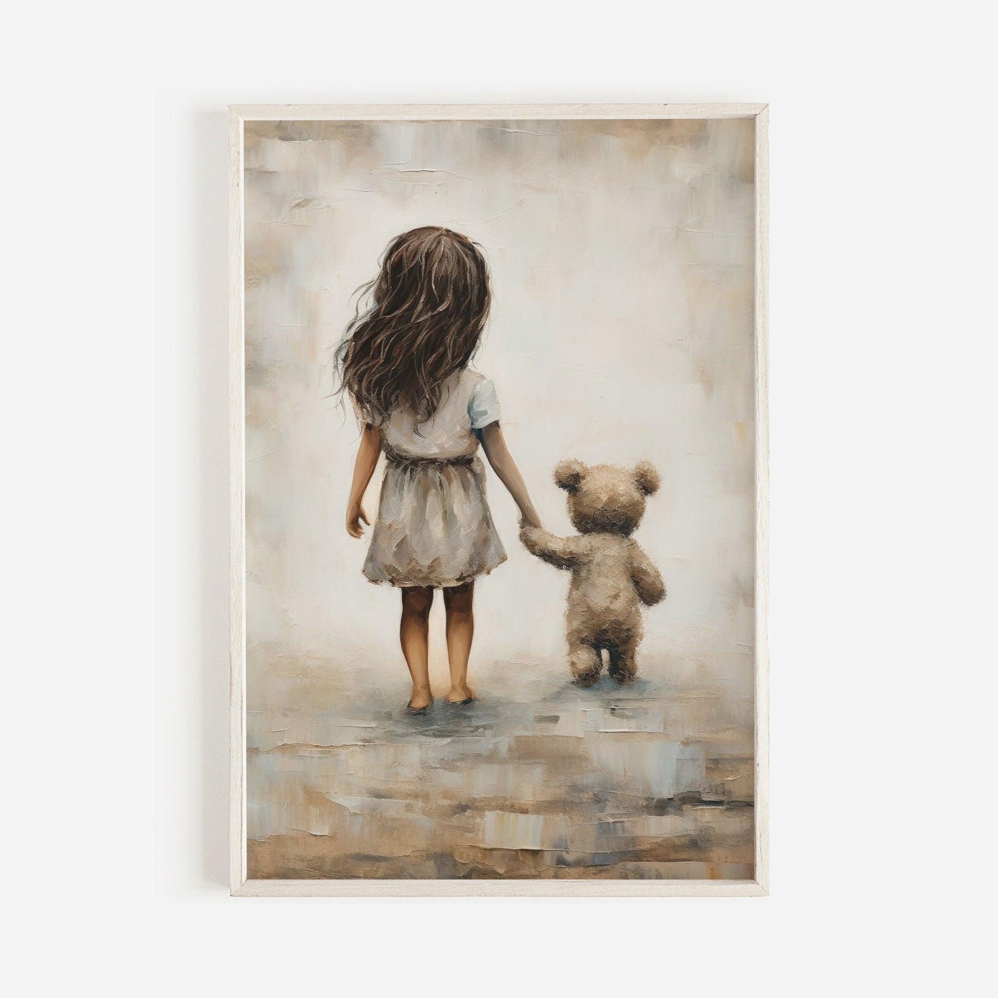 Rustic Nursery Decor, Vintage Best Friends Wall Art, Teddy Bear Print - WildfieldPrints