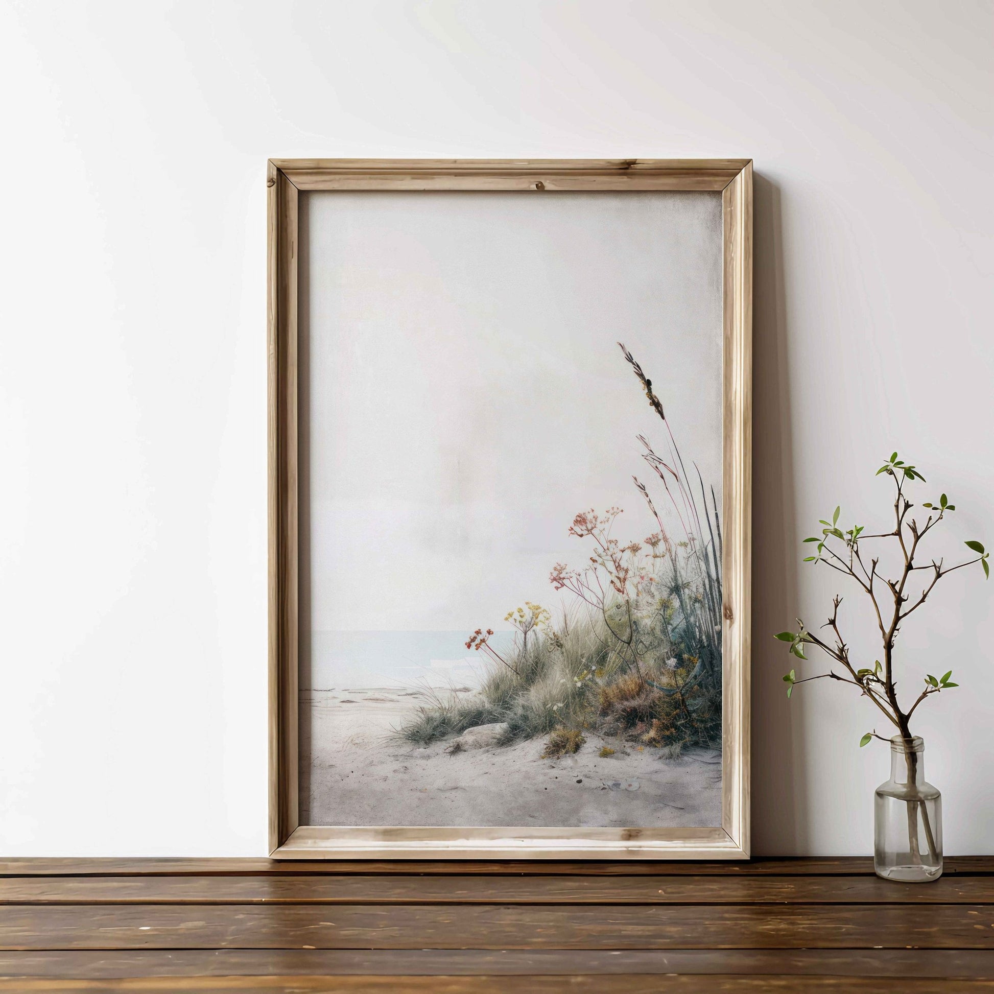 Rustic Ocean Canvas, Serene Beach Wall Art, Coastal Home Decor - WildfieldPrints