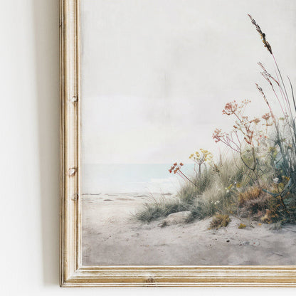 Rustic Ocean Canvas, Serene Beach Wall Art, Coastal Home Decor - WildfieldPrints