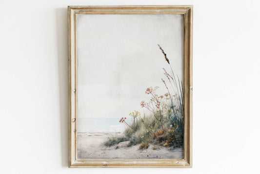 Rustic Ocean Canvas, Serene Beach Wall Art, Coastal Home Decor - WildfieldPrints
