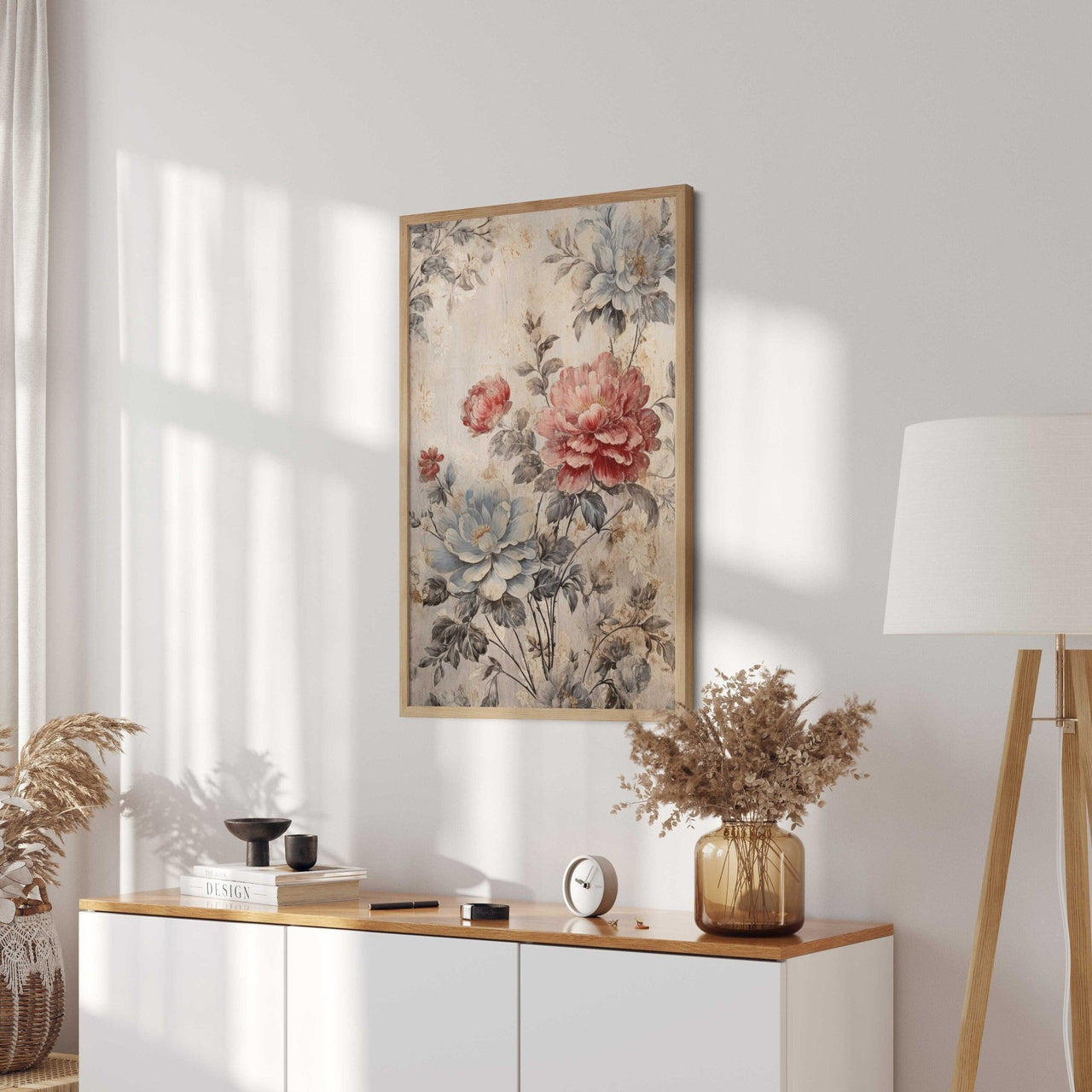 Vintage Rose Wall Art – Floral Bedroom Print