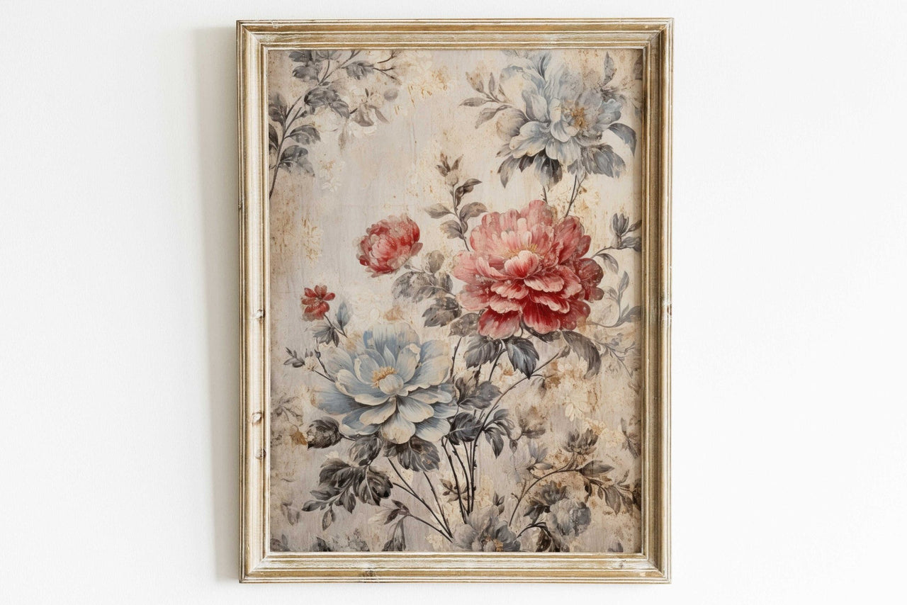 Vintage Rose Wall Art – Floral Bedroom Print