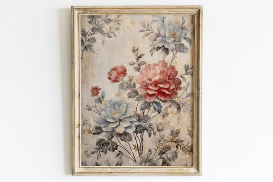 Vintage Rose Wall Art – Floral Bedroom Print
