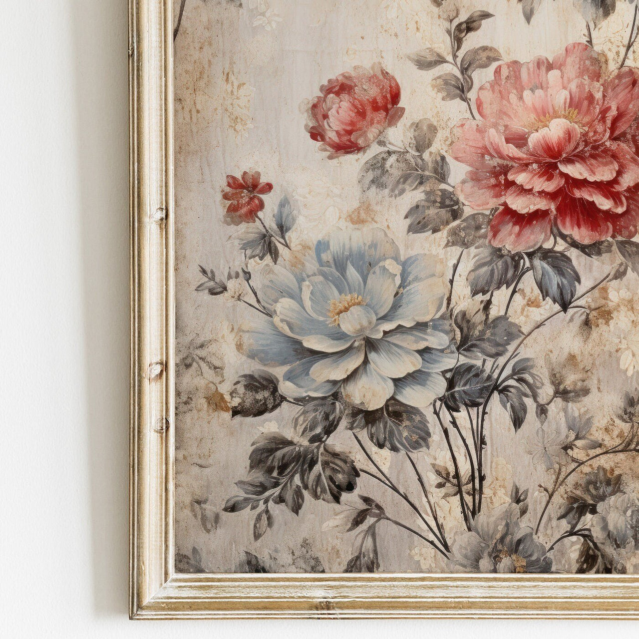 Vintage Rose Wall Art – Floral Bedroom Print