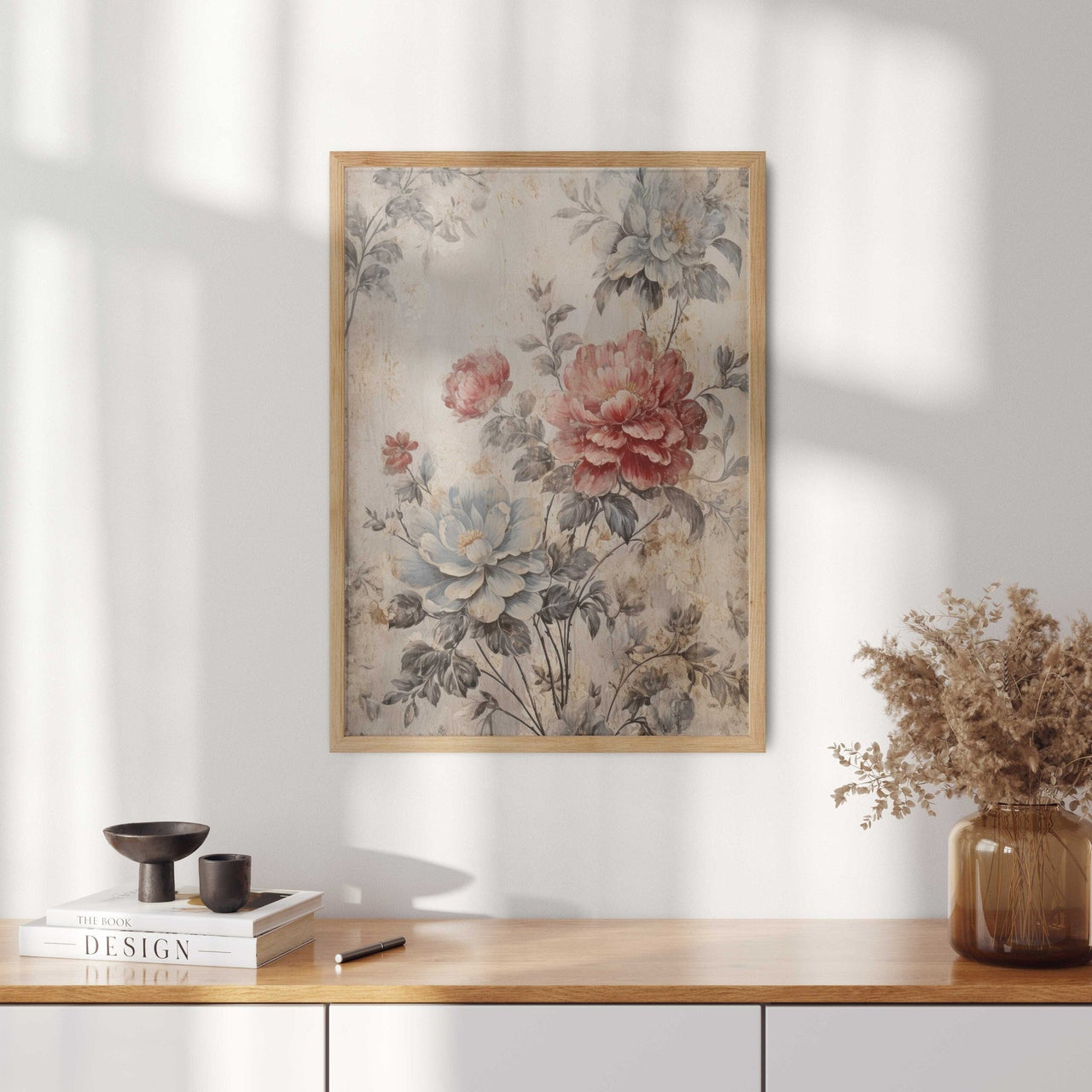 Vintage Rose Wall Art – Floral Bedroom Print