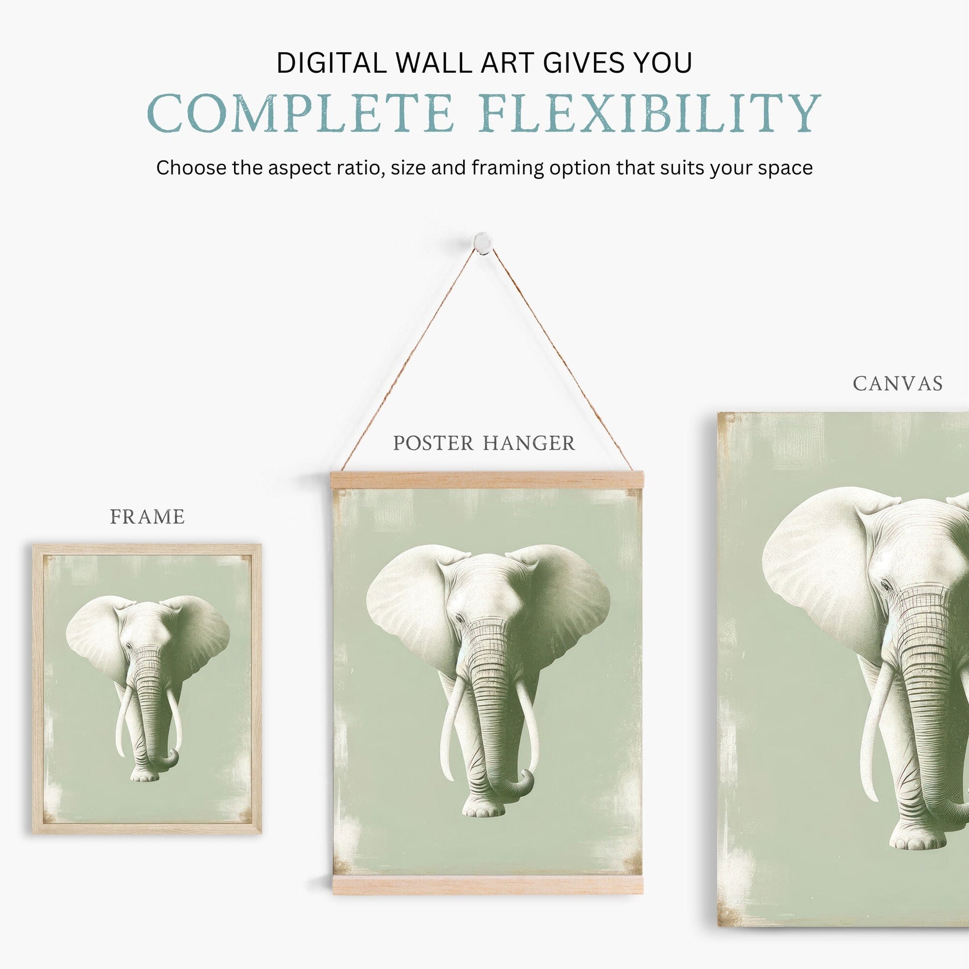 Safari Animal Wall Art, Kids Room Decor, Playroom or Bedroom Prints - WildfieldPrints