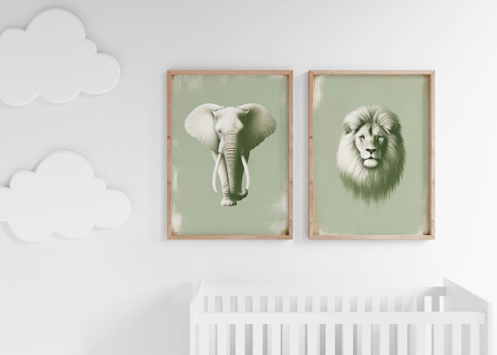 Safari Animal Wall Art, Kids Room Decor, Playroom or Bedroom Prints - WildfieldPrints
