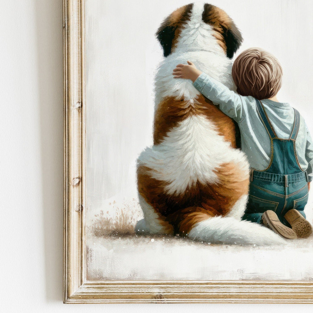 Saint Bernard Print – Canine Boys Room Wall Art