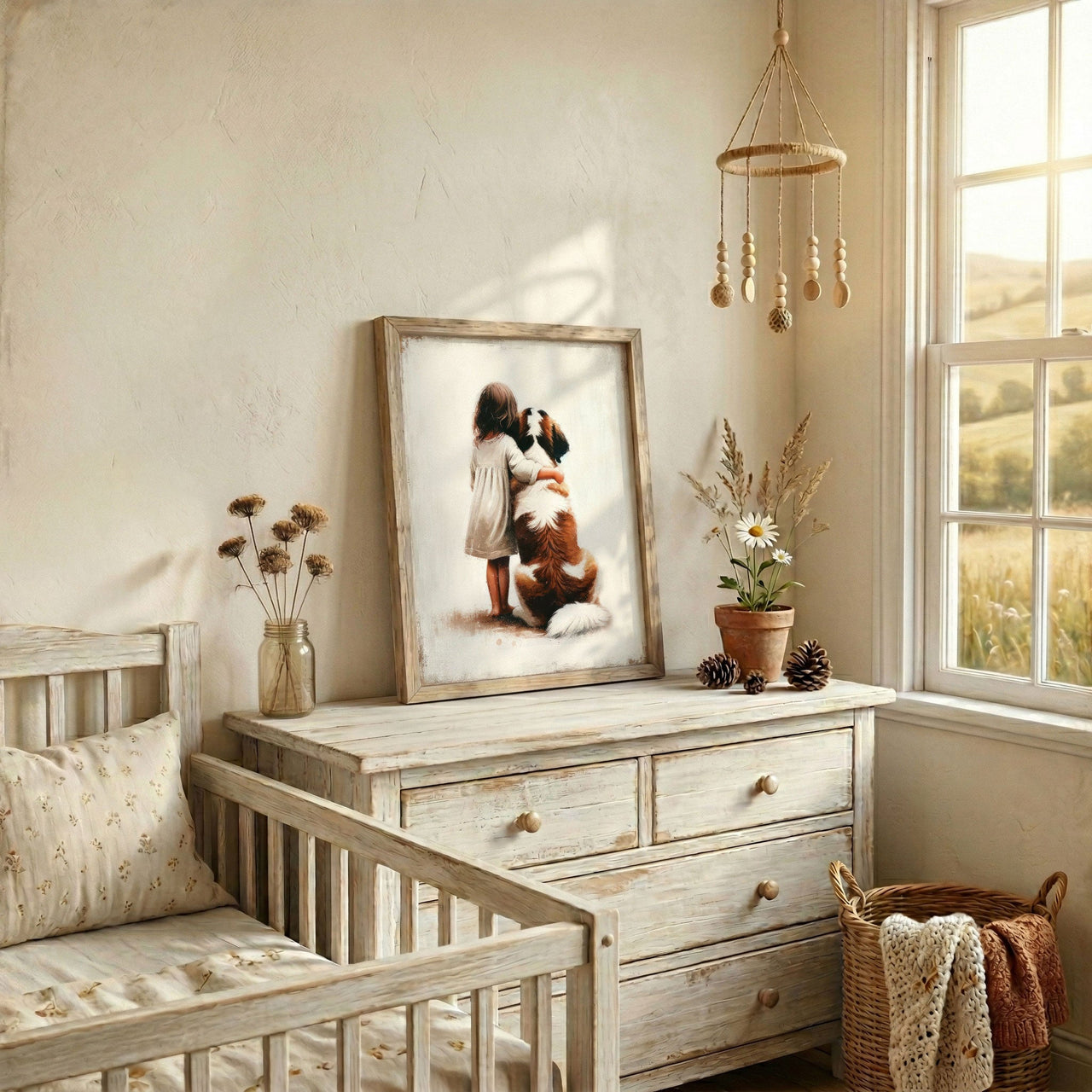 Saint Bernard Wall Art – Dog Nursery Print