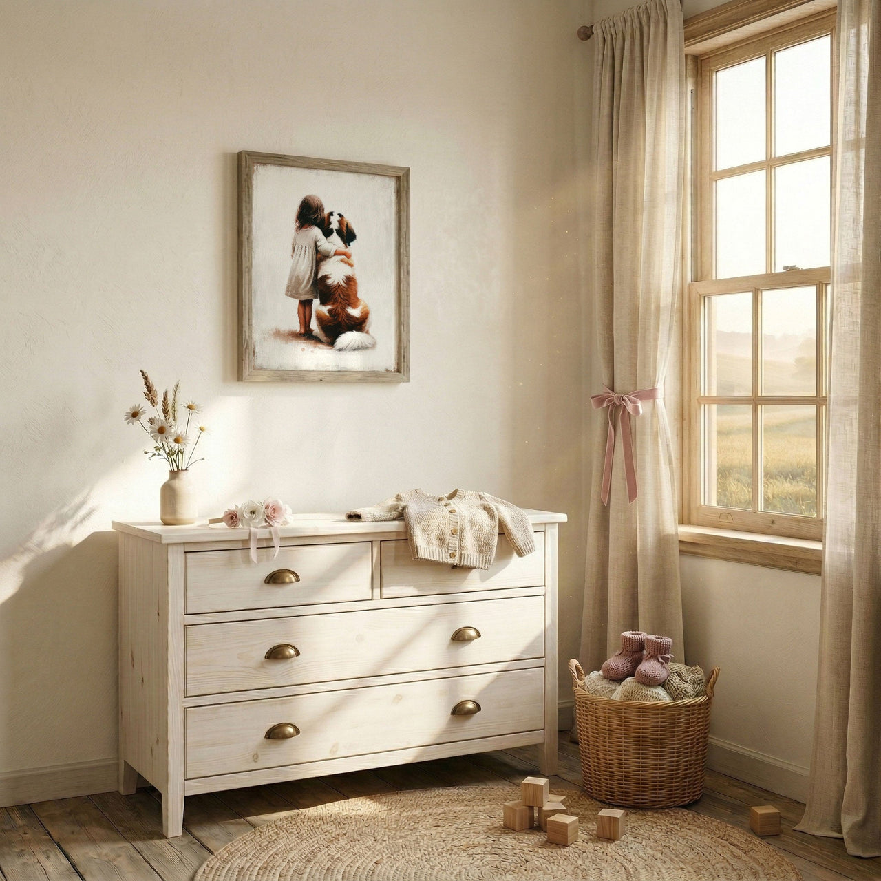 Saint Bernard Wall Art – Dog Nursery Print