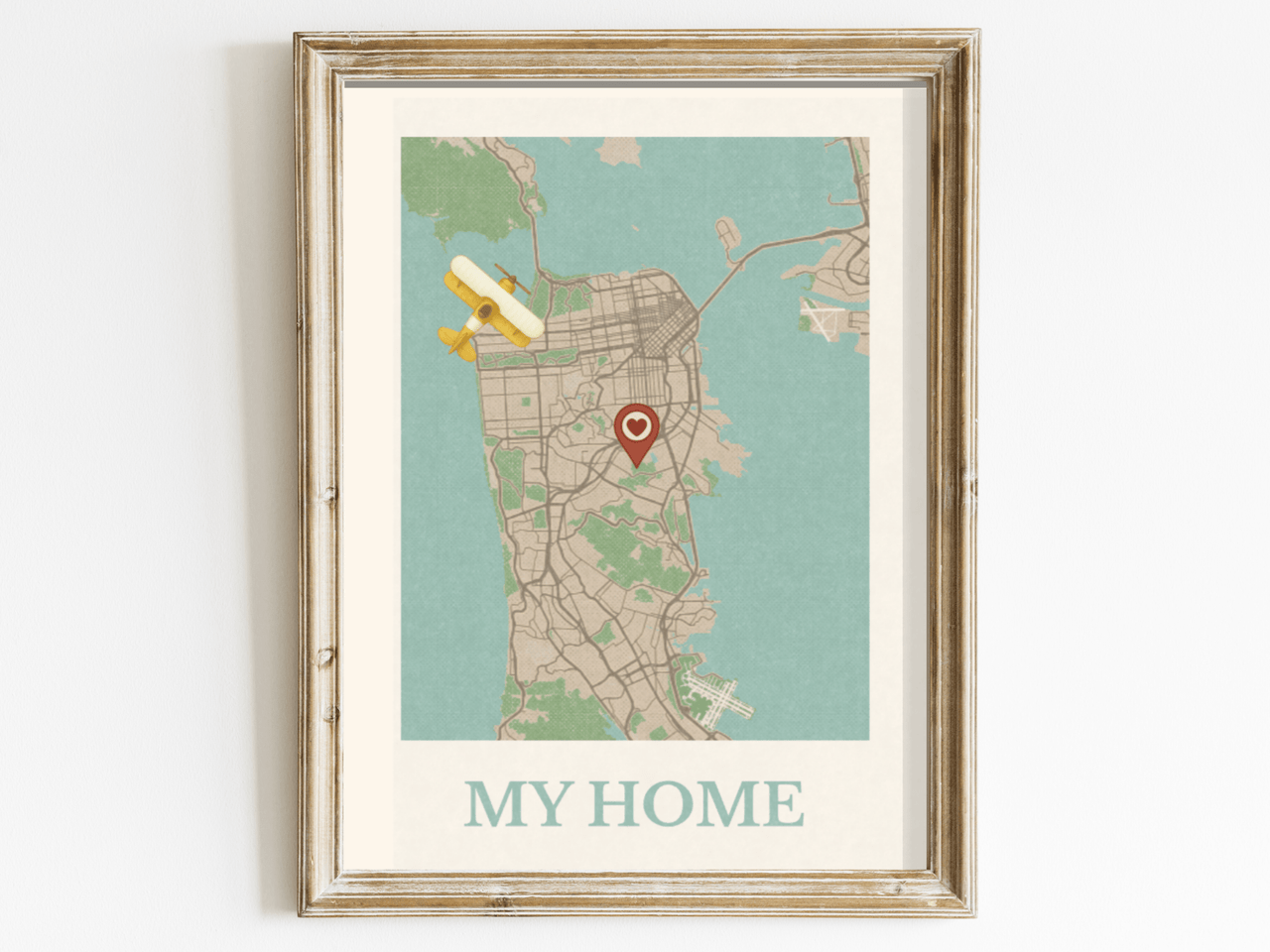 San Fransisco Boys Room Prints Map, Name and City • Set of 3