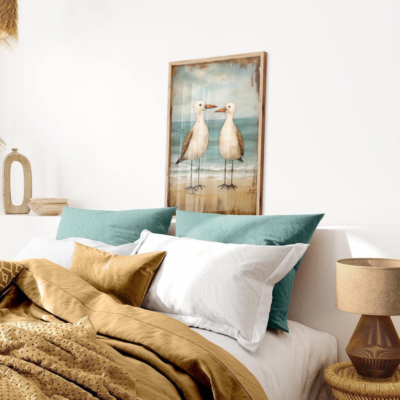 Seagull Wall Art – Coastal Nursery Print