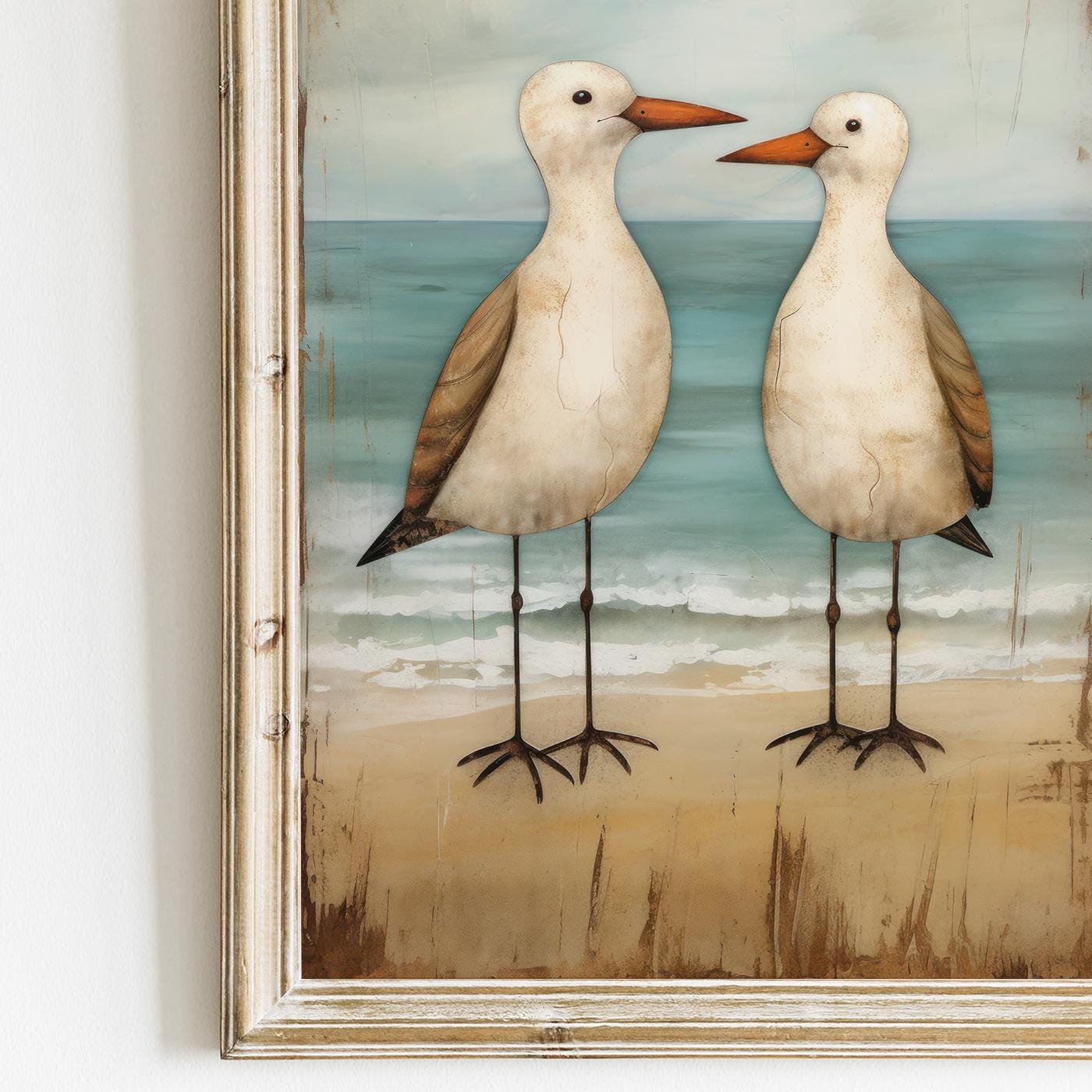 Seagull Art, Coastal Landscape Decor, Nautical Wall Decor - WildfieldPrints