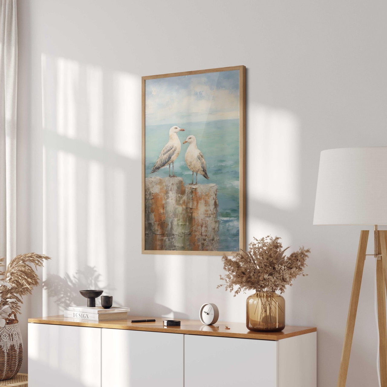 Seagull Print – Coastal Bird Nursery Wall Art for Boys Room