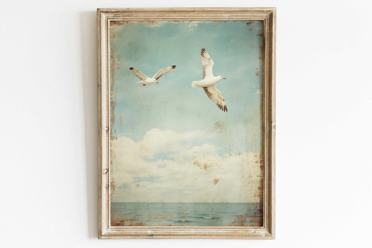 Seagull Print – Coastal Nursery Wall Art