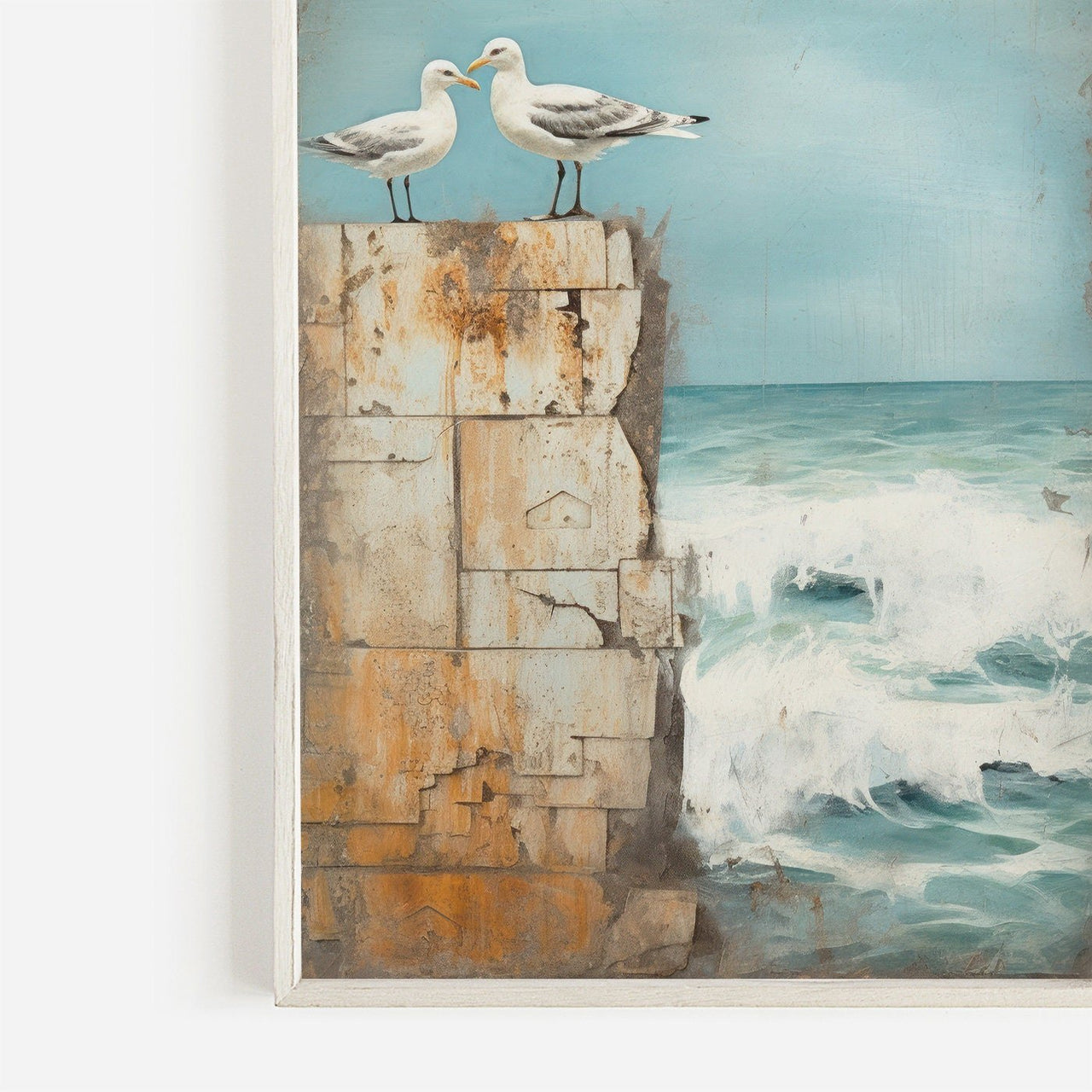 Seagull Print – Coastal Nursery Wall Decor