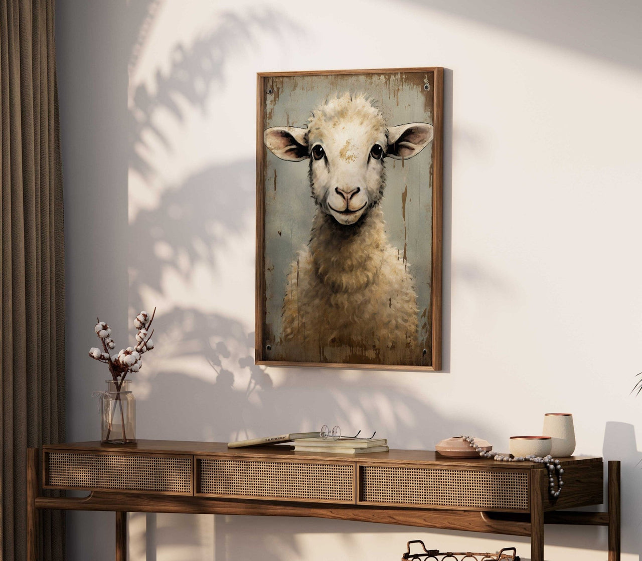 Sheep Wall Art – Farm Living Room Print