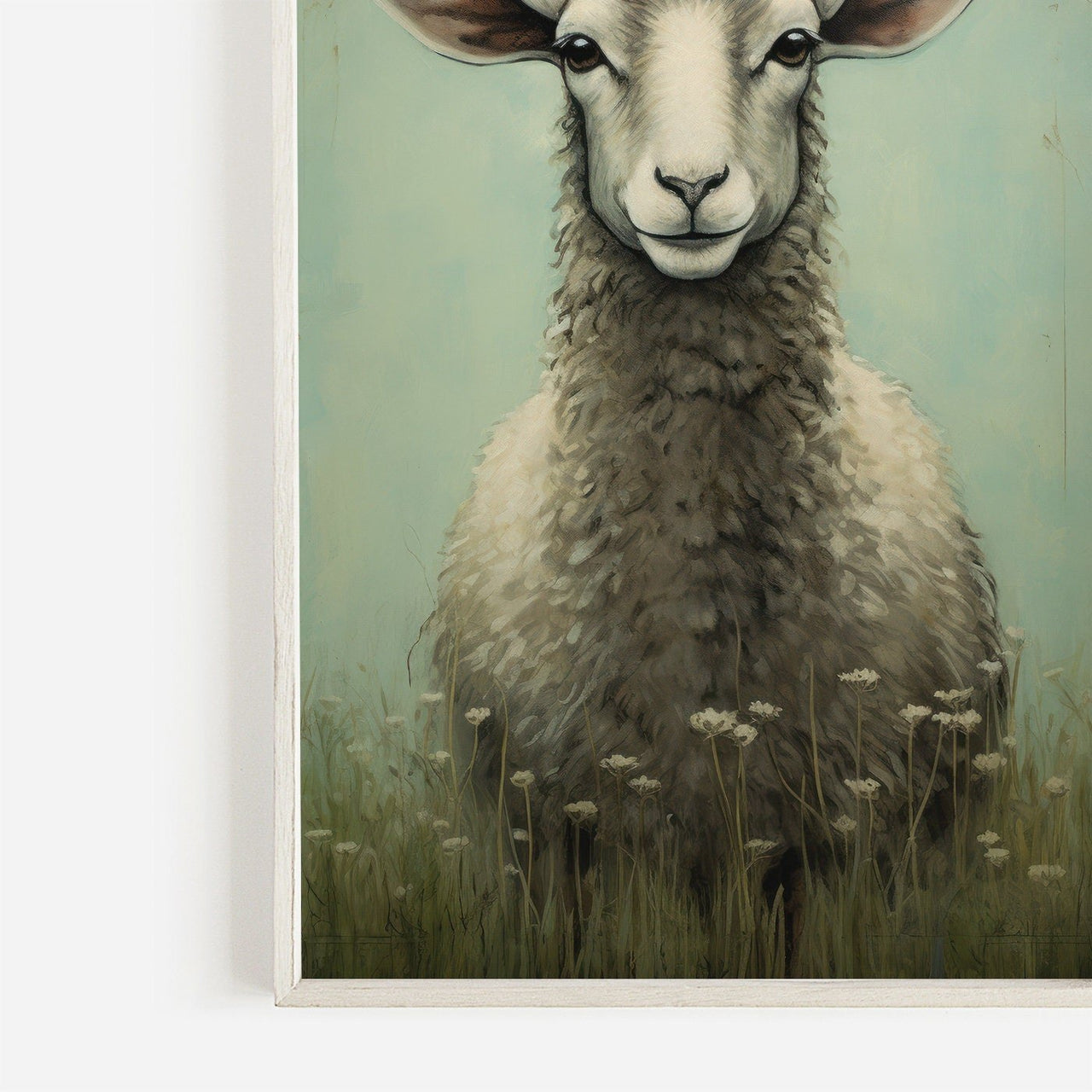 Sheep Wall Art – Farm Living Room Print