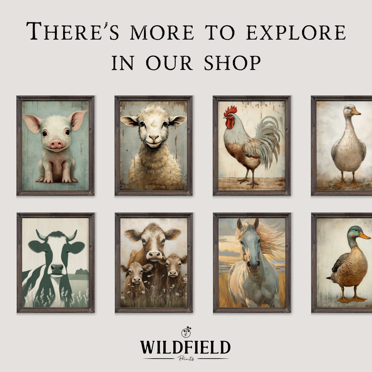 Sheep Wall Art – Farm Animal Nursery Print