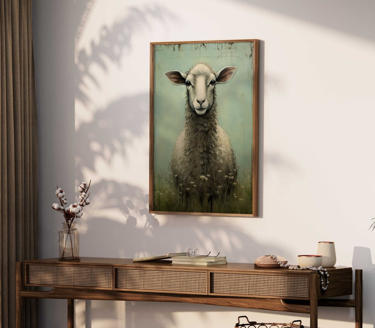 Sheep Wall Art – Farm Living Room Print