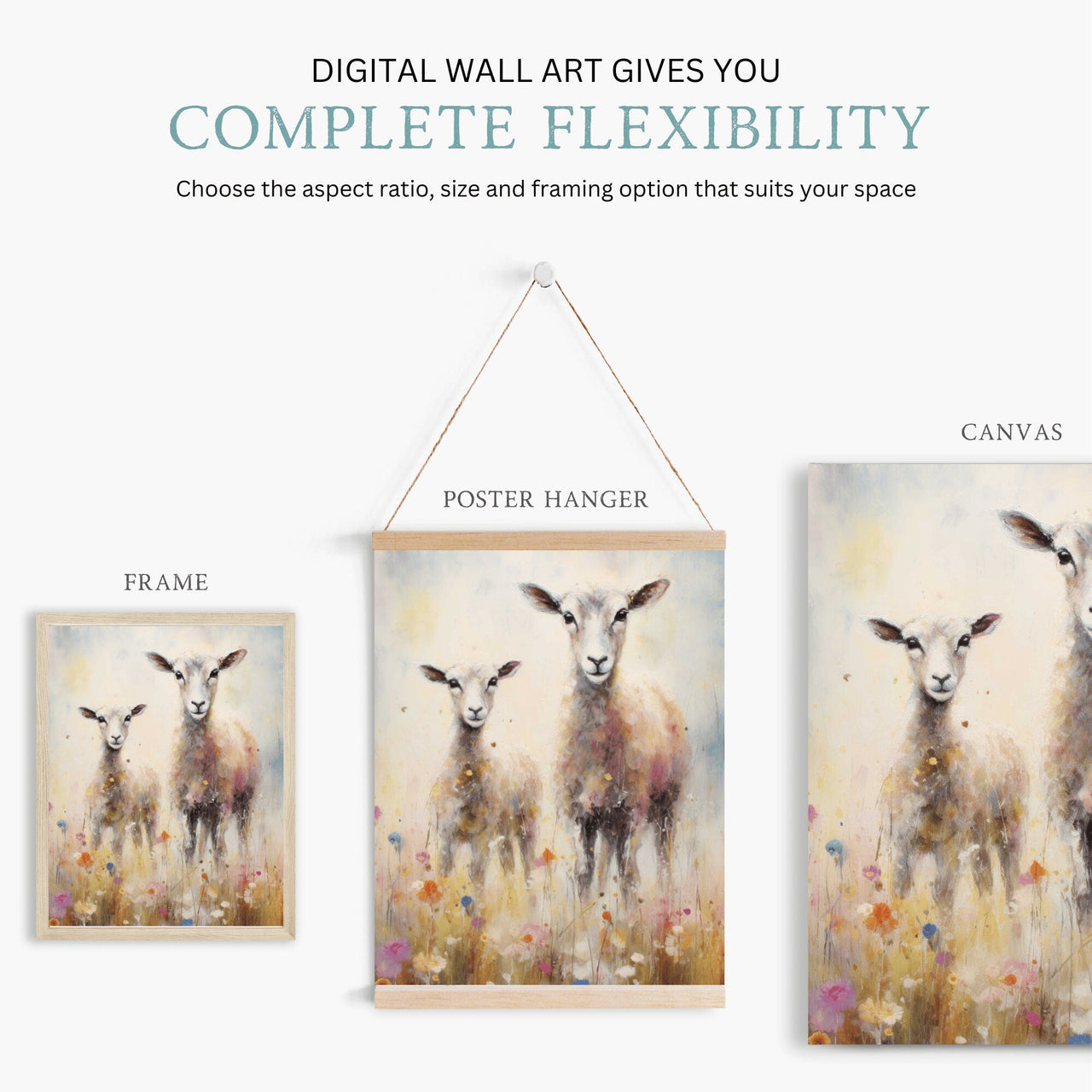 Sheep Wall Art – Farm Nursery Print