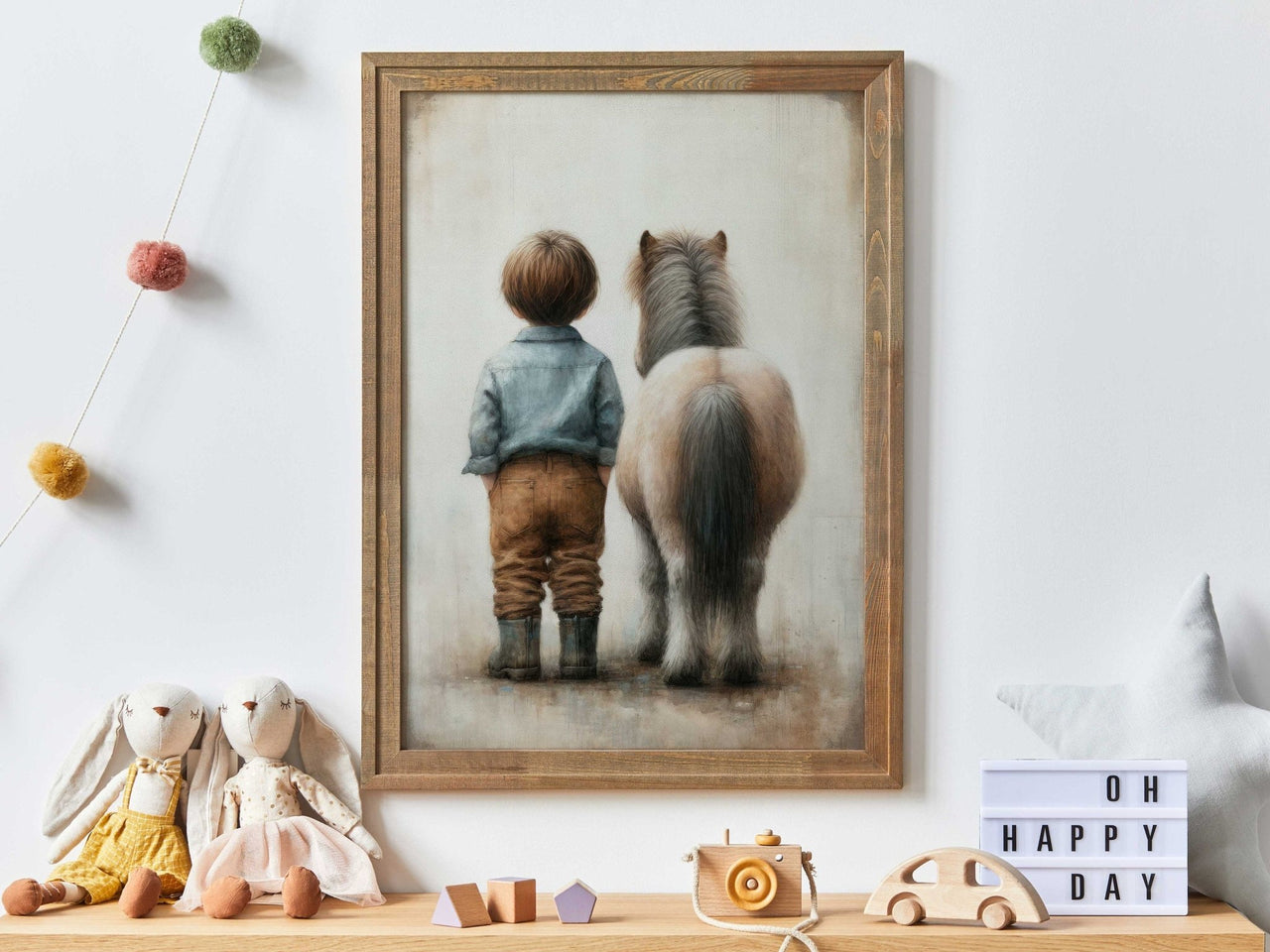 Shetland Pony Wall Art – Horse Boys Room Print