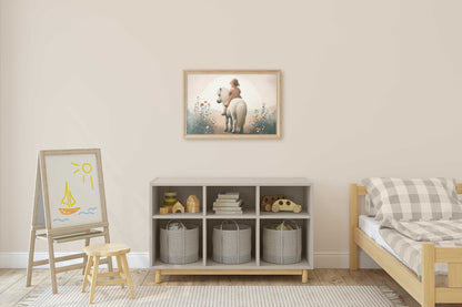 Shetland Pony Print, Horse Nursery Decor, Girls Room Wall Art - WildfieldPrints