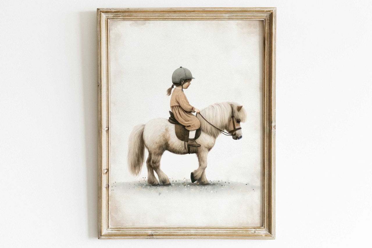 Shetland Pony Wall Art – Horse Girls Room Print