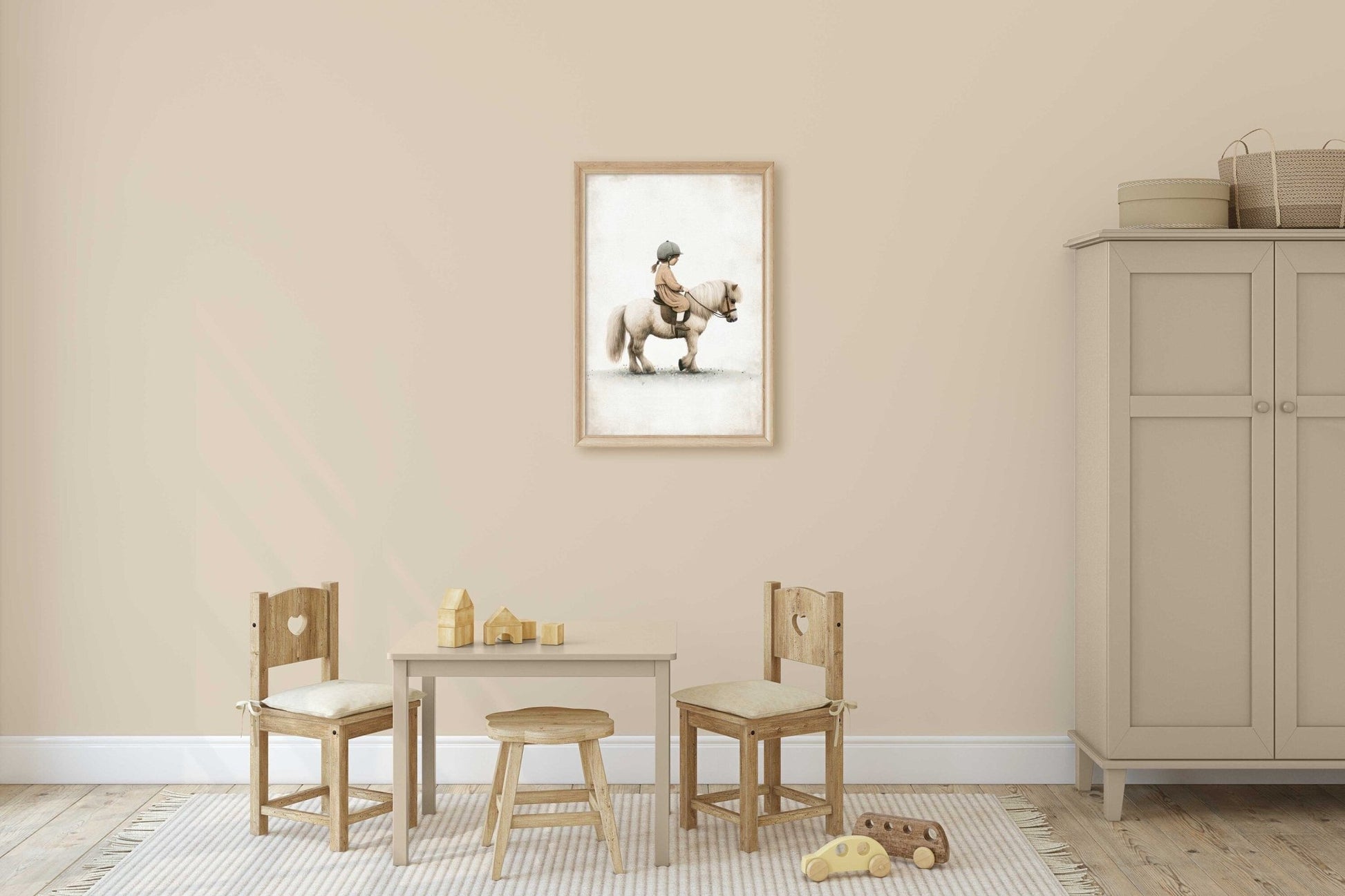 Shetland Pony Print, Horse Nursery Decor, Girls Room Wall Art - WildfieldPrints