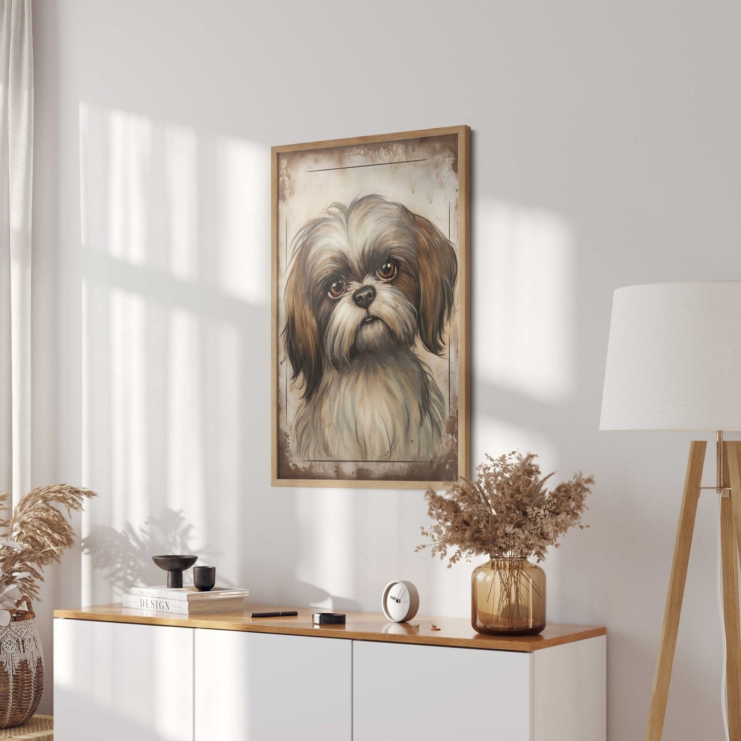 Shih Tzu Art Print, Vintage Dog Decor, Gift for Dog Lovers - WildfieldPrints