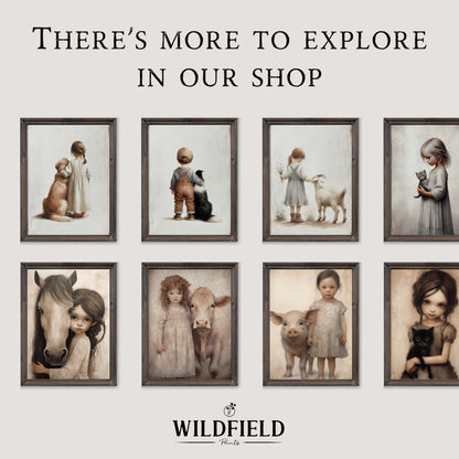 Shih Tzu Nursery Print, Shi Tzu Art, Girl and Dog Art, Shi Tzu Painting, Dog Nursery Decor Girl,Printable Vintage Dog Wall Art for Girl Room - My Store