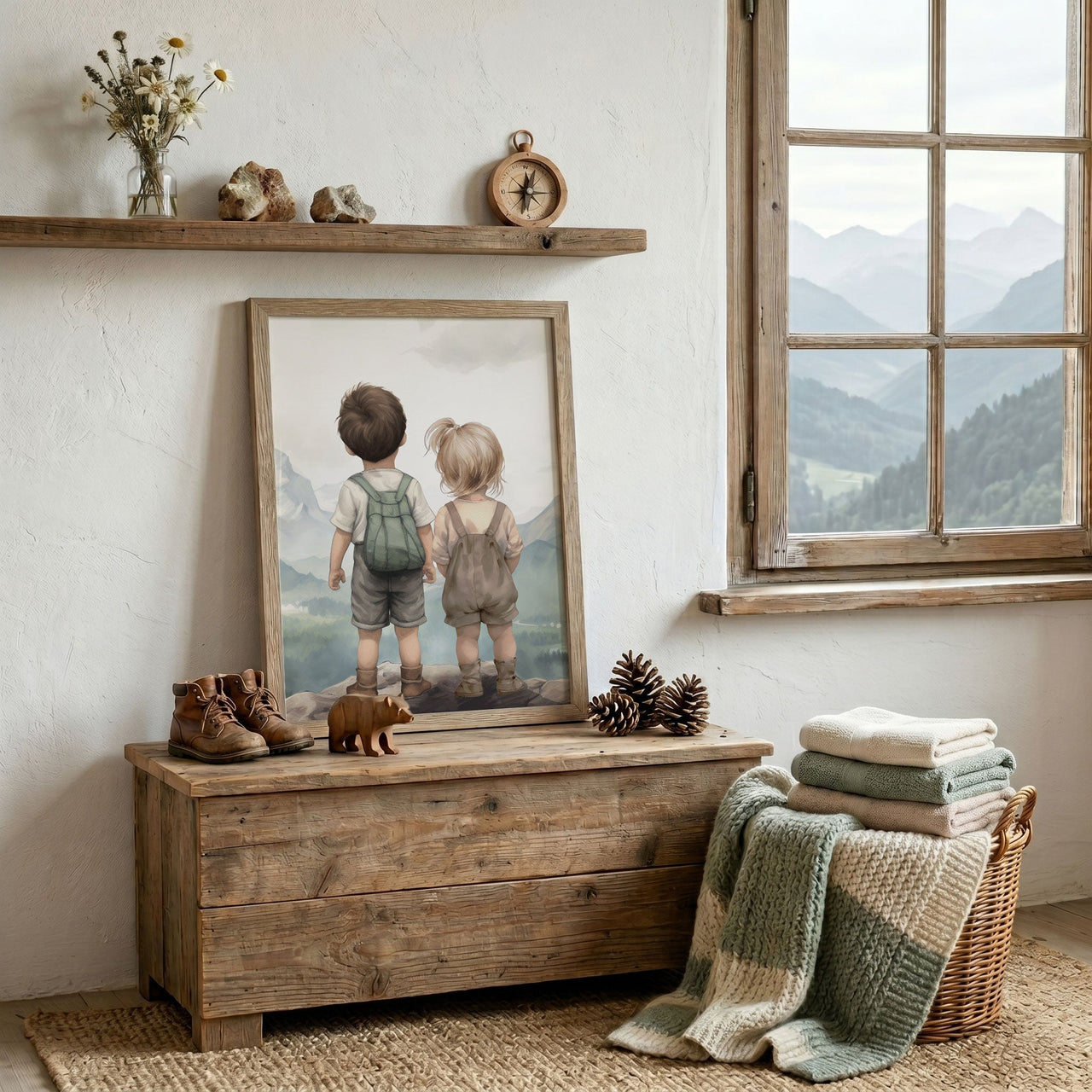 Sibling Painting – Toddler Room Wall Decor