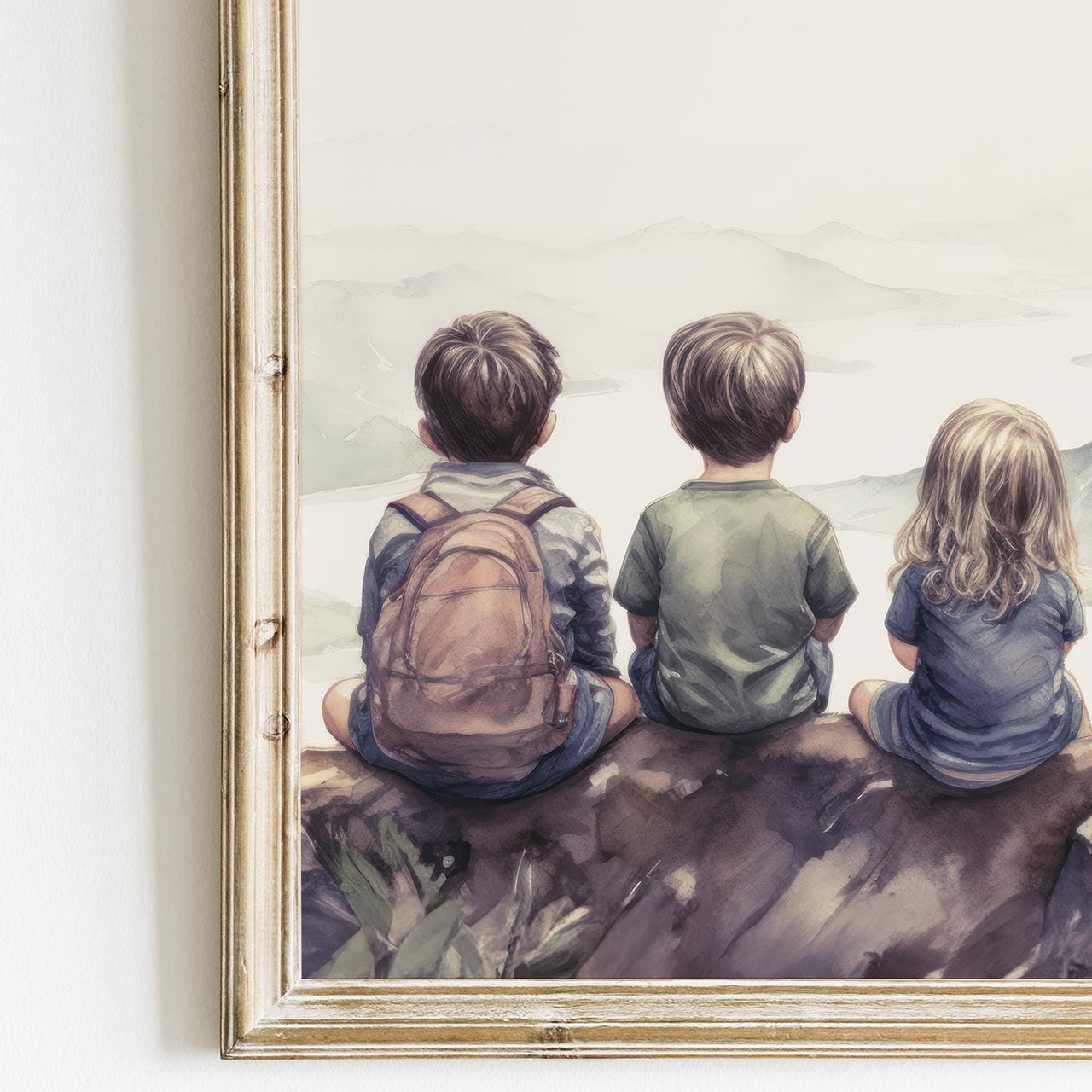 Three Siblings Wall Art – Children Nursery Print • Set of 3