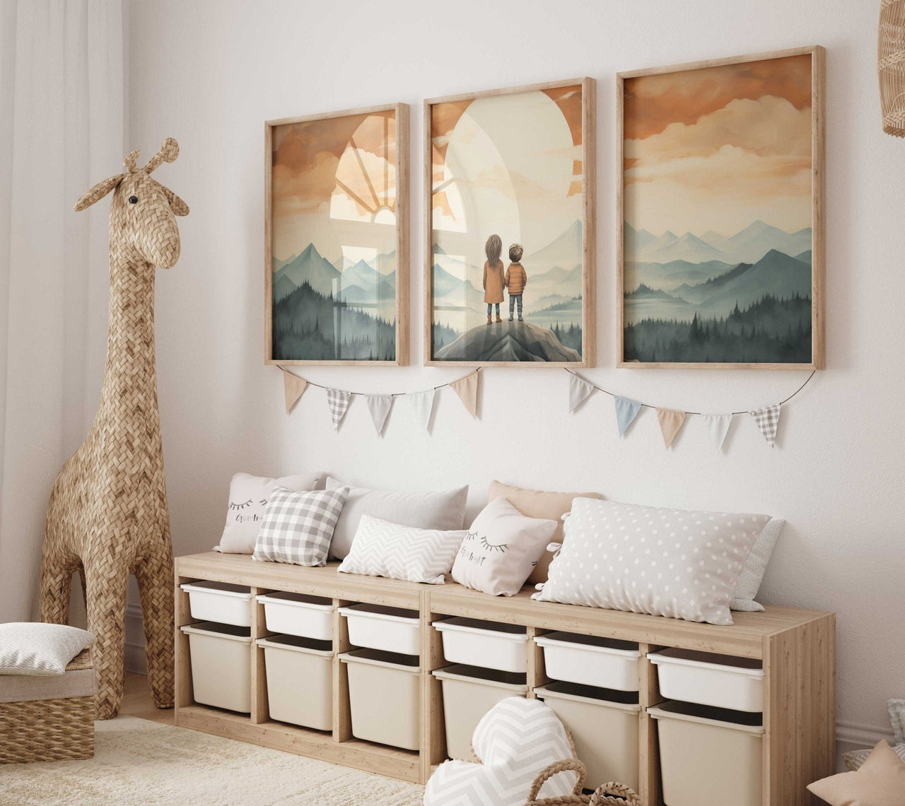 Sibling Wall Art – Adventure Kids Room Print • Set of 3