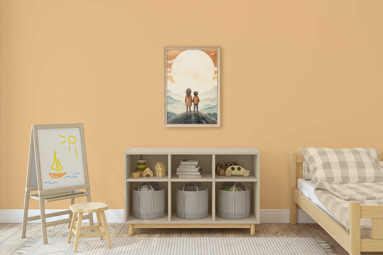 Brother Sister Wall Art – Adventure Kids Room Print