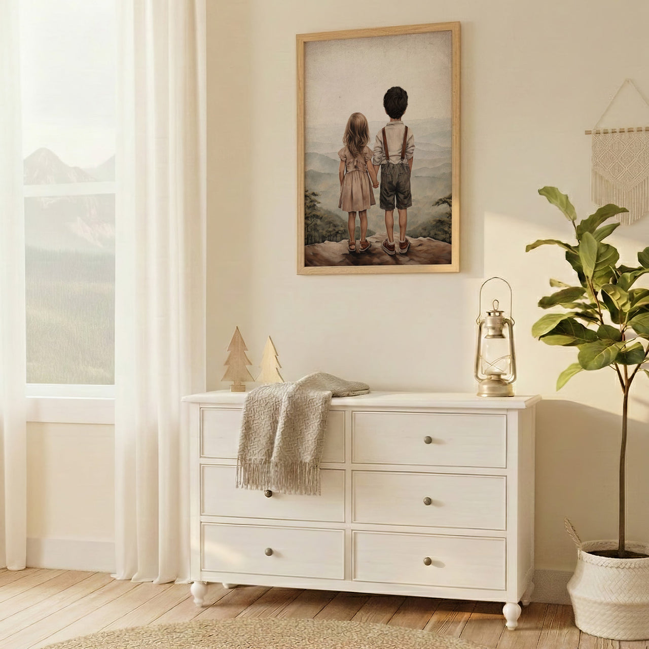 Sibling Print – Family Adventure Kids Room Wall Decor