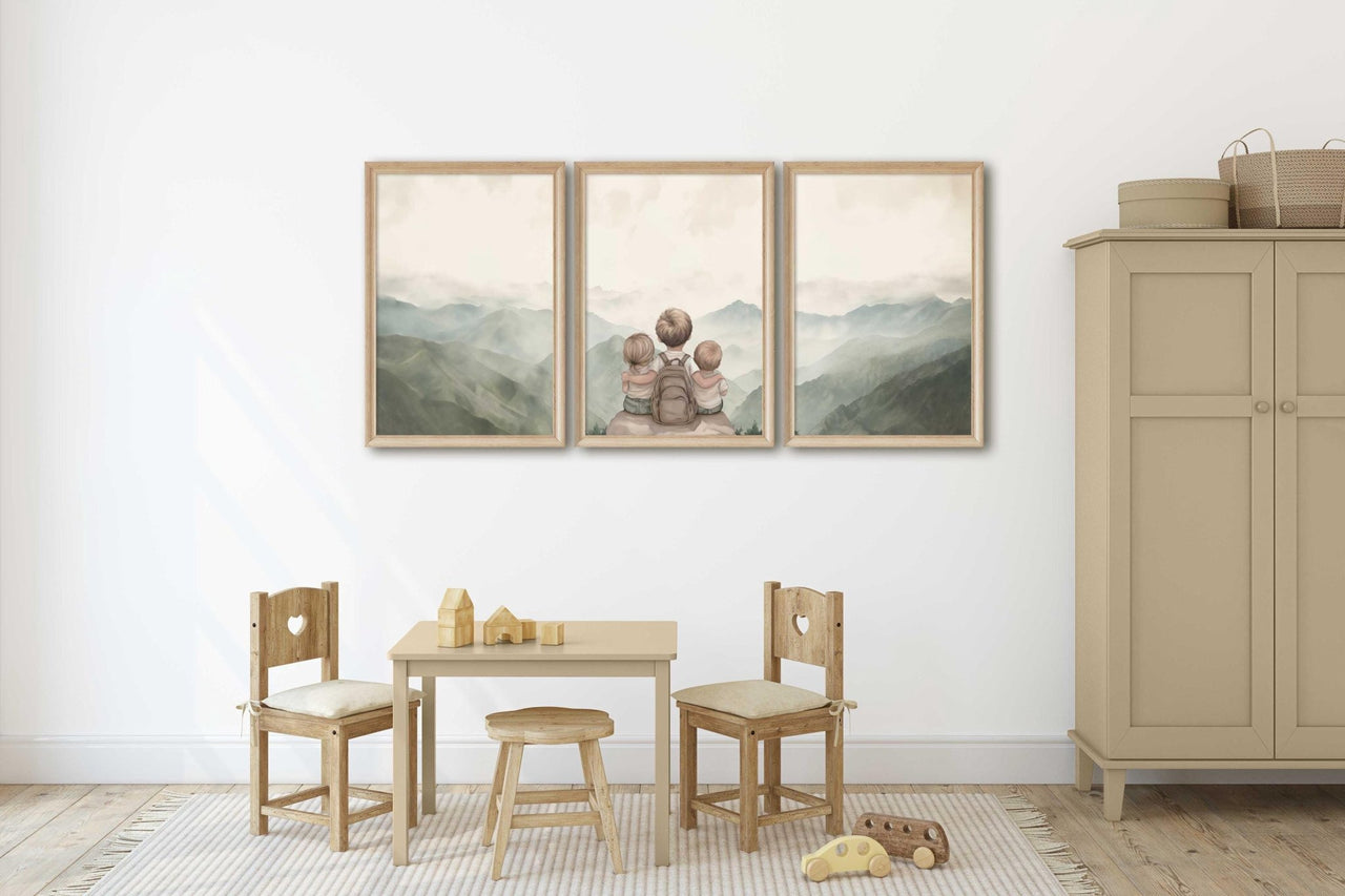 Sibling Wall Art – Adventure Kids Room Print • Set of 3