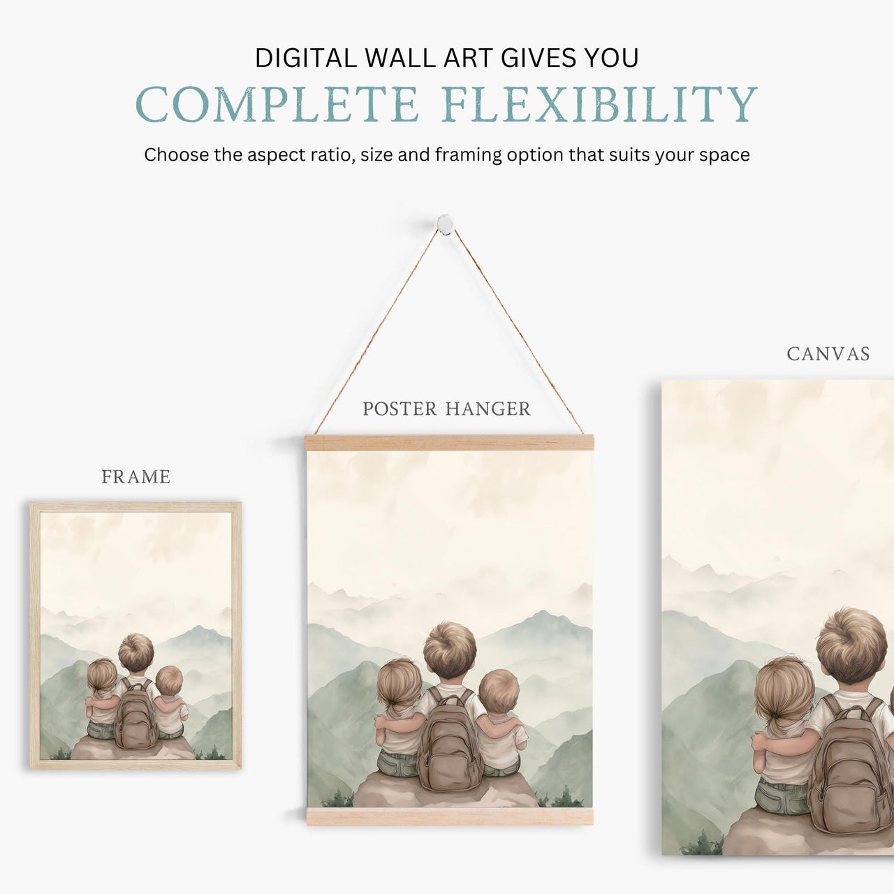 Sibling Wall Art – Adventure Kids Room Print • Set of 3